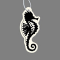 Paper Air Freshener - Sea Horse Silhouette Tag W/ Tab (Right Side View)